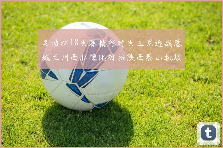足协杯18决赛精彩对决玉昆迎战蓉城兰州西北德比对抗陕西泰山挑战三镇争夺晋级资格